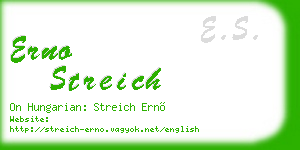 erno streich business card